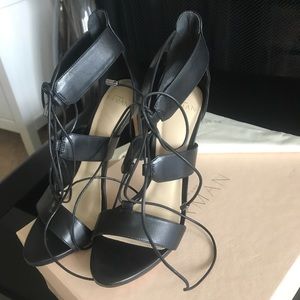 Alexander Birman , lace up sandals, black leather